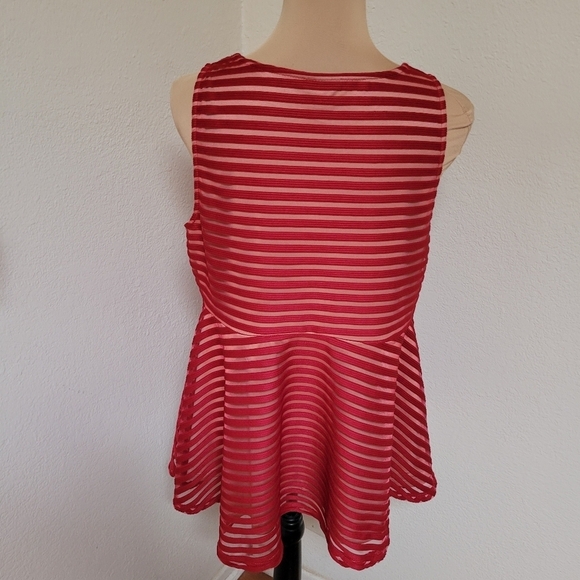 Torrid Knit Shadow Striped Peplum Top - Picture 6 of 6